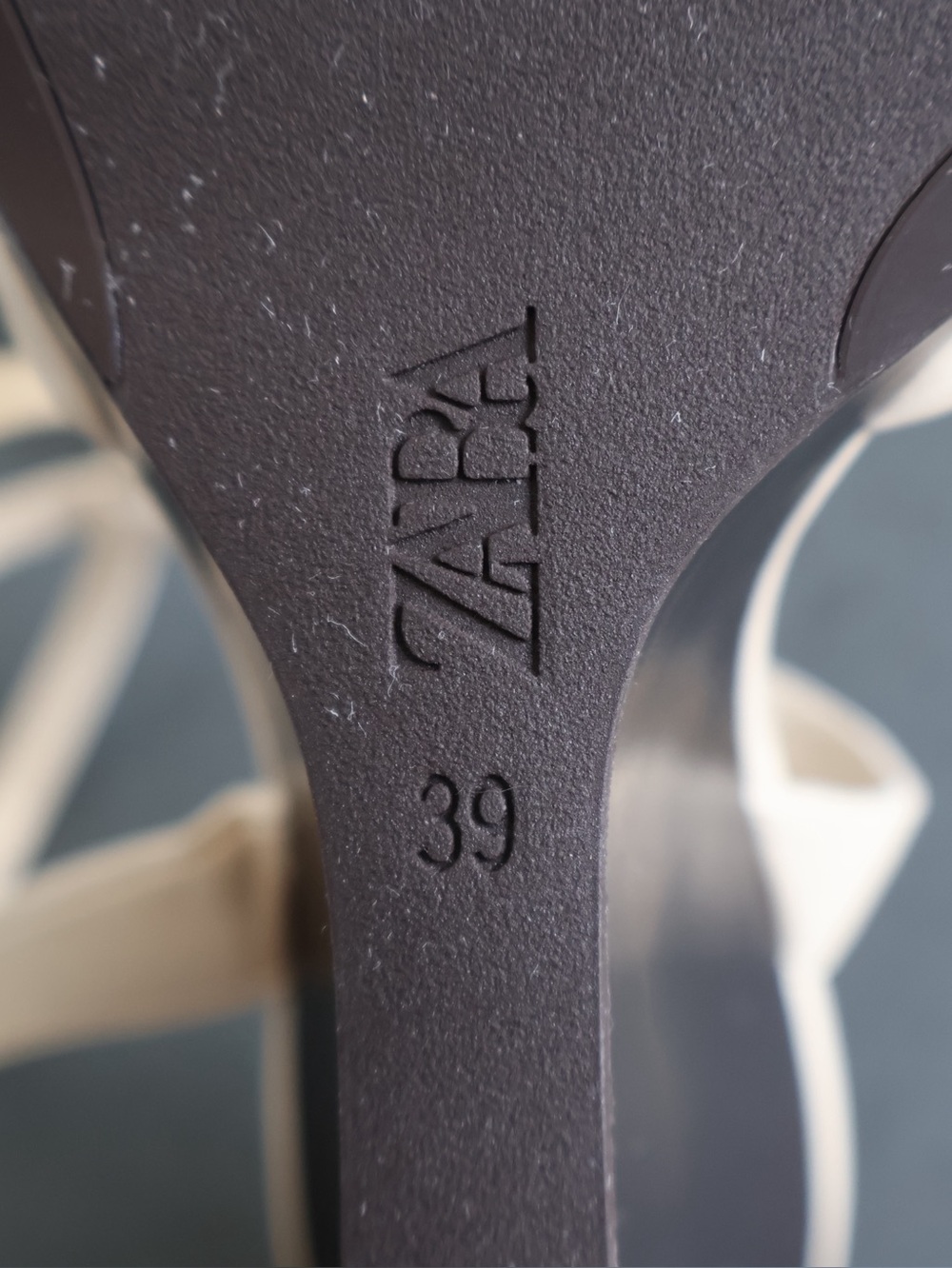 Zara Beige Wedge Sandals with Ankle Strap Size EU 39 - Picture 8 of 8